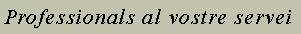 Zone de Texte: Professionals al vostre servei